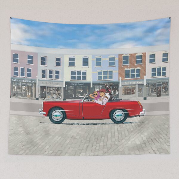 Item preview, Red Sprite/Midget with Great Dane! designed and sold by Bigs66.