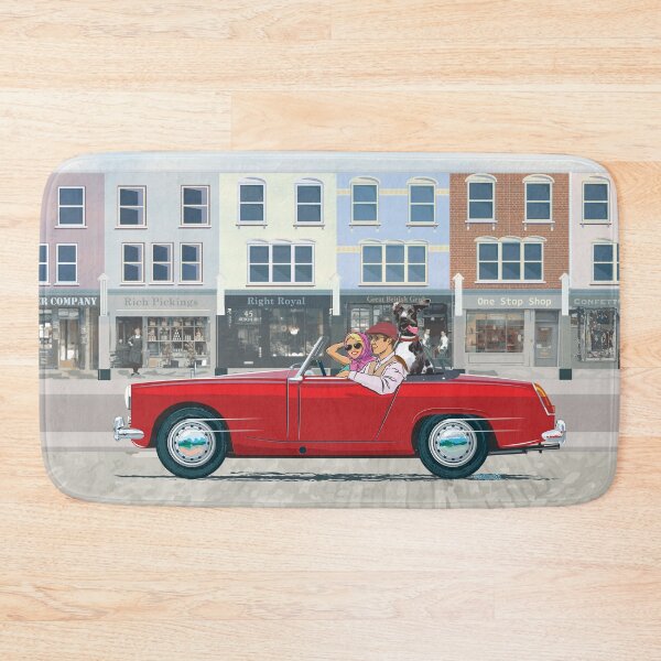 Item preview, Red Sprite/Midget with Great Dane! designed and sold by Bigs66.