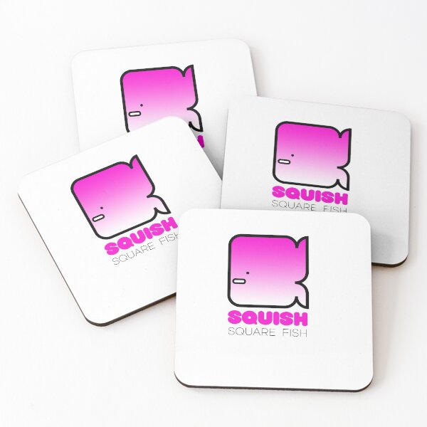 Item preview, Fun Fish Squish Square Fish Pink designed and sold by Quooki.