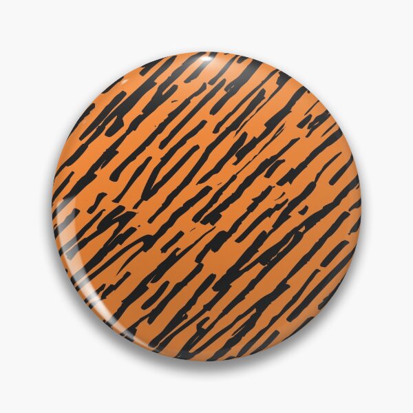 Item preview, Optimistic oblique dashed lines - Dark gray tigerlike pattern on orange designed and sold by Leonard-Solton.
