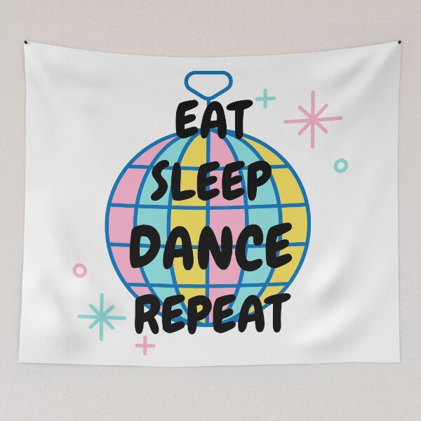Item preview, Eat Sleep Dance Repeat Disco Ball designed and sold by LuckyKermit.