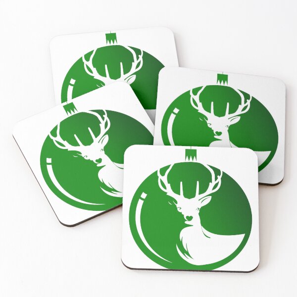 Item preview, Christmas Stag Bauble Green designed and sold by Carrihill.