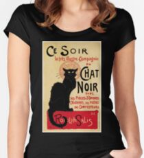 The black cat, le chat noir famous art nouveau ad Fitted Scoop T-Shirt
