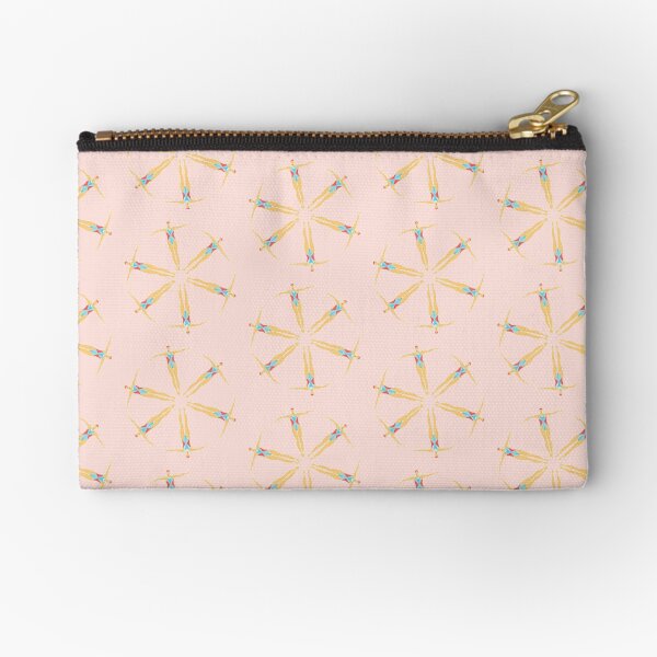 Synchronized Swimming - Artistic Swimmers in a Synchro swim team pattern Zipper Pouch