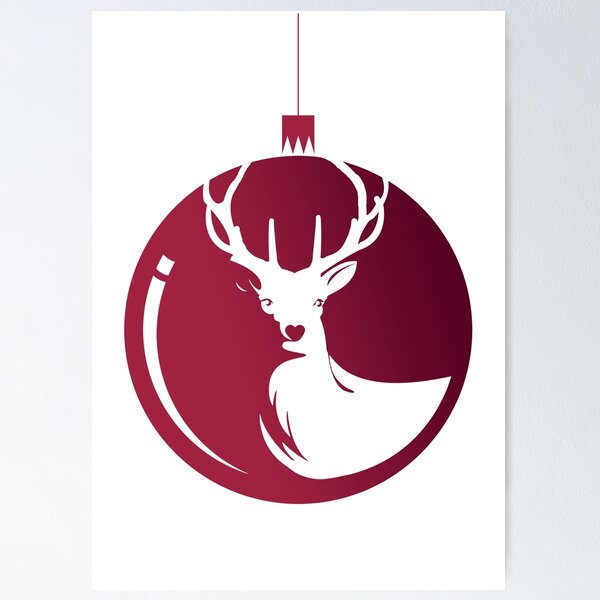 Item preview, Christmas Stag Bauble Red designed and sold by Carrihill.