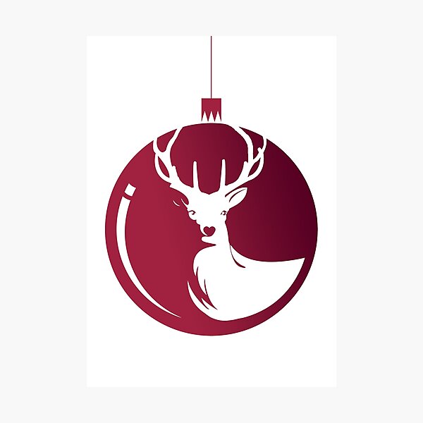 Item preview, Christmas Stag Bauble Red designed and sold by Carrihill.