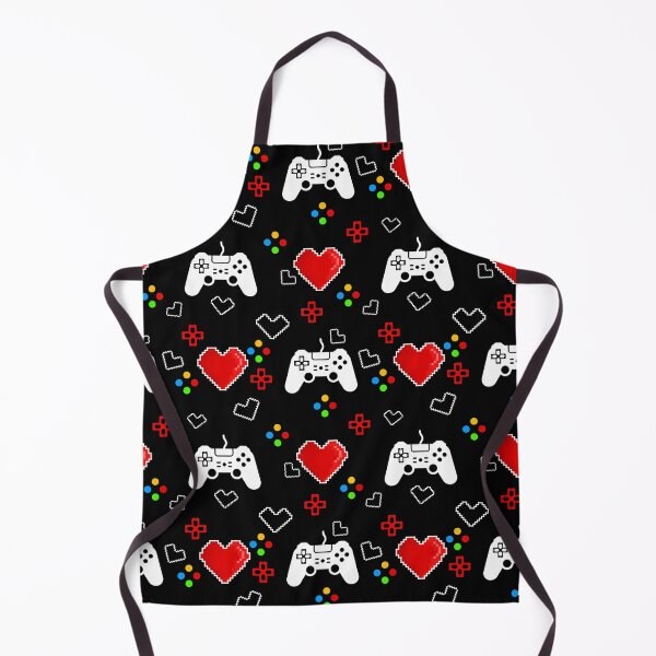 Item preview, Pixel Style Hearts Gaming Pattern designed and sold by mrhighsky.