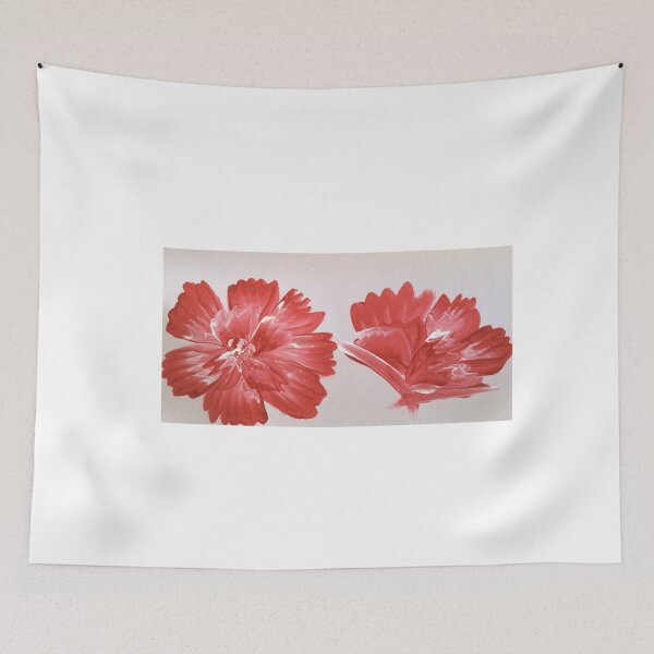 Item preview, Hand Painted Oil Paint Tropical Red Hibiscus Flowers designed and sold by UncleStuScience.