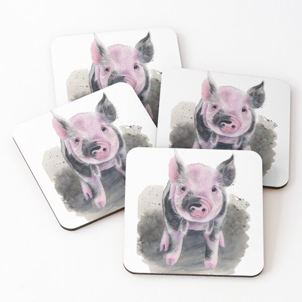 Item preview, Happy splashy piggy in muddy puddle  designed and sold by GJ Art Studios.