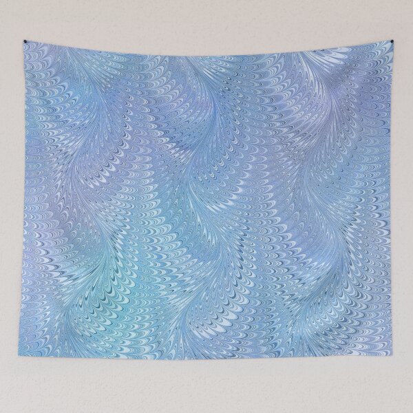 Item preview, Ebru Marbled Design in Blue  designed and sold by ReesDesigns.