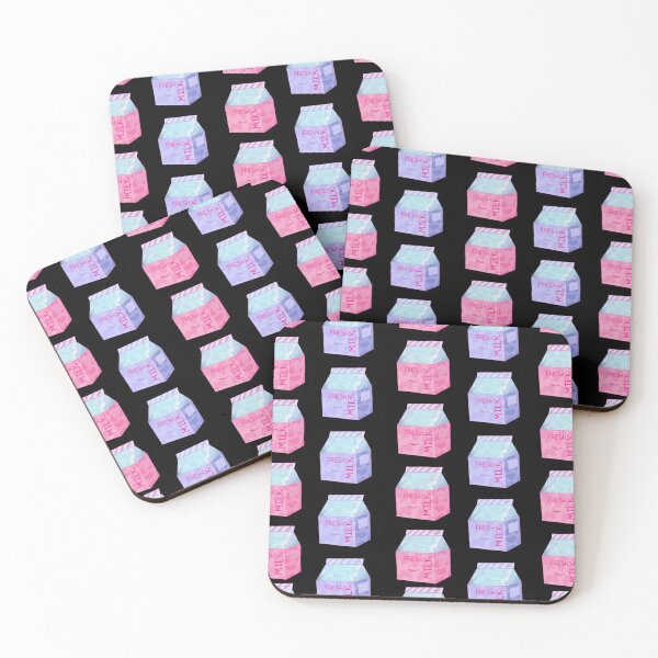 Item preview, Pastel Pink & Purple Fresh Milk pattern designed and sold by RicePaste.