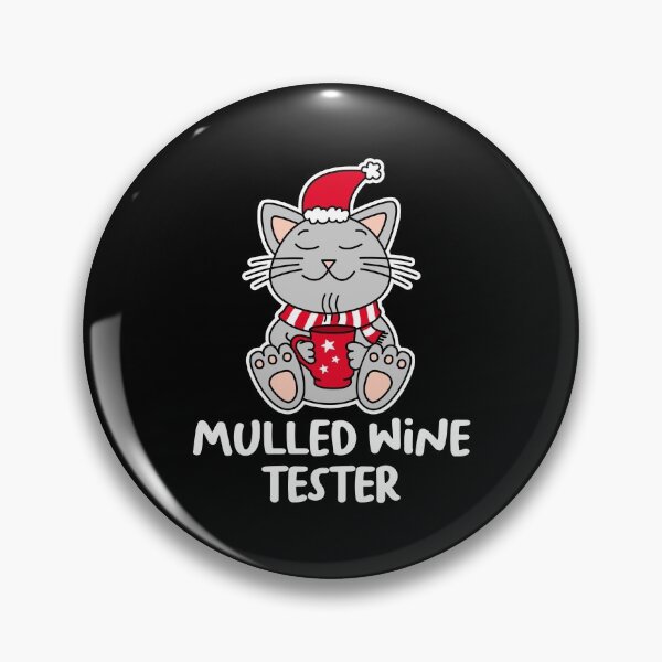 Item preview, Christmas Cat Mulled Wine Tester Funny designed and sold by lemontee.