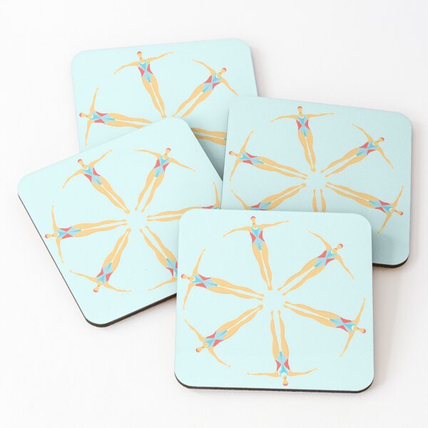 Item preview, Synchronized Swimming.  Artistic swimmers in a synchro team.  Synchronized swimmer designed and sold by LoveSynchro.