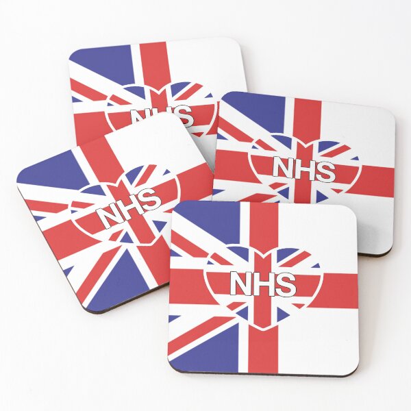 Item preview, NHS in Heart with Union Flag in Heart (Union + England/St George Flag - V7) designed and sold by Sarb Singh.