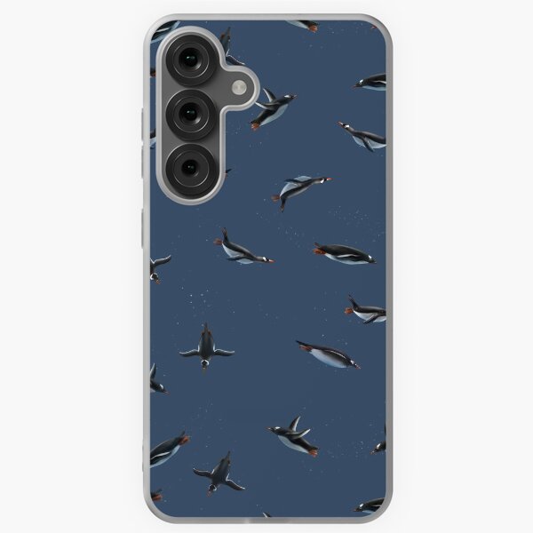 Item preview, Swimming Gentoo Penguins (blue) designed and sold by Doodle-Pip.