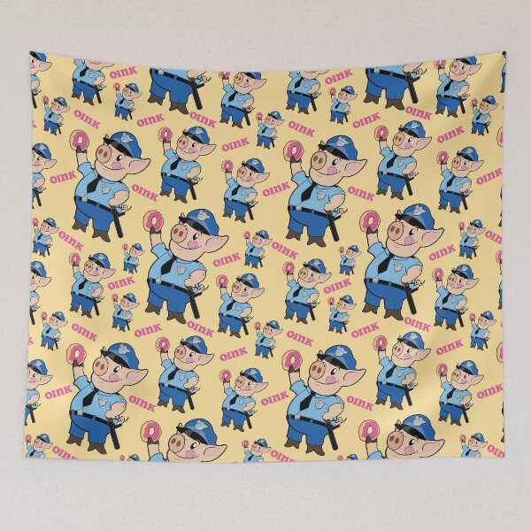 Item preview, Police Pig Oink Oink Pattern designed and sold by Hey Har.