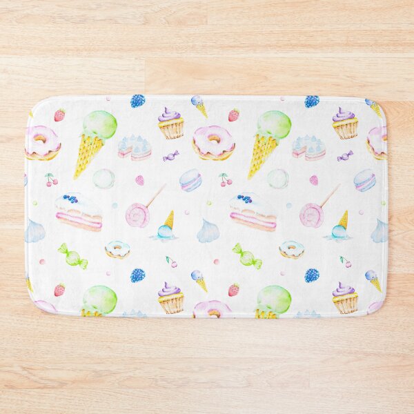 Item preview, Watercolor seamless pattern in pastel colours with sweets and desserts designed and sold by Bellefotos.