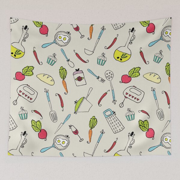 Item preview,  Funny Kitchen Seamless Patterns  designed and sold by labatchino10.