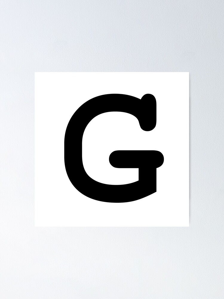 "Typewriter letter G" Poster for Sale by Alphabetss Redbubble