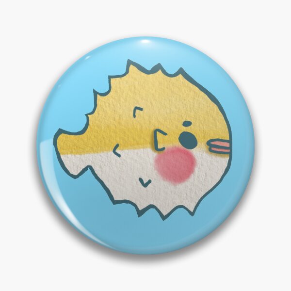 Item preview, Cute Cartoon Watercolor Pufferfish, Eel, and Flatfish Pattern designed and sold by TheRainbowRoom.