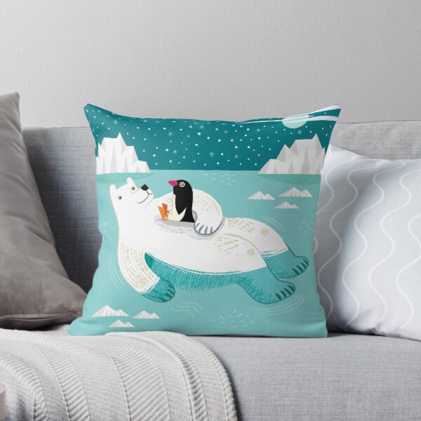 Hitching a Ride Throw Pillow