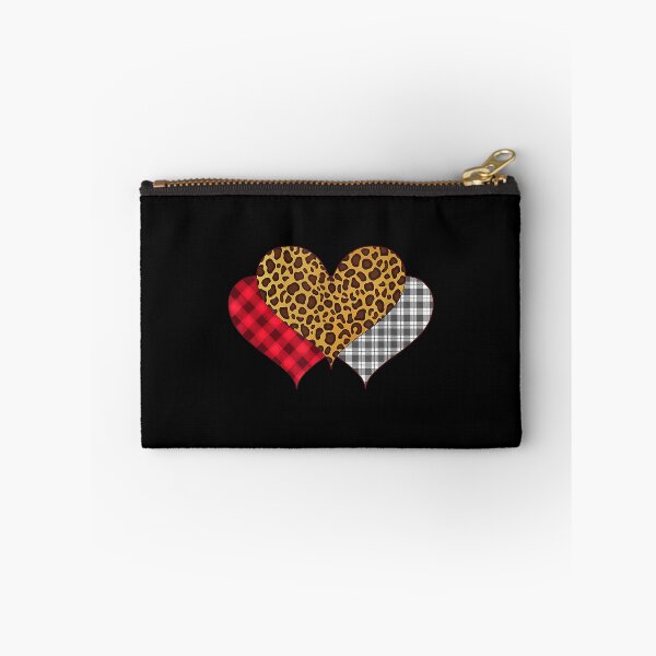Item preview, Three Hearts Leopard Buffalo Red Black Plaid Valentine's day Gift designed and sold by davidruddca.