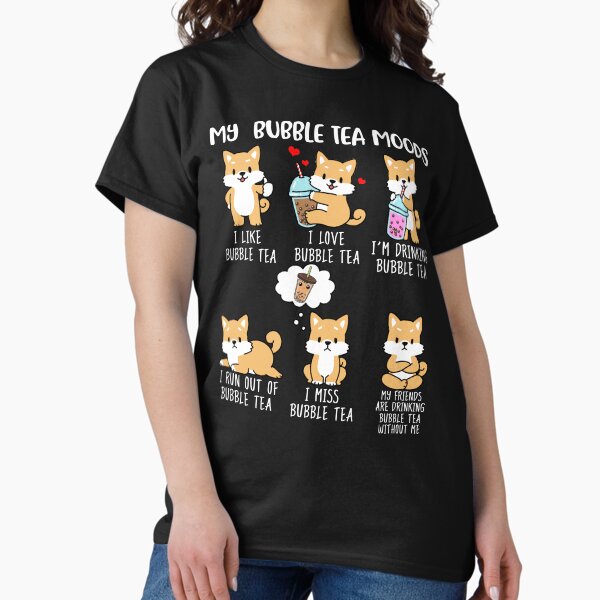 Item preview, Shiba Inu Bubble Tea Shirt Women Boba Tea Dog Bubble Tea designed and sold by DSWShirts.