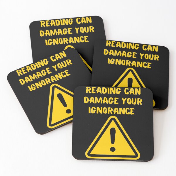 Item preview, Warning Sign Reading can damage your ignorance designed and sold by Two Left Hands Design.