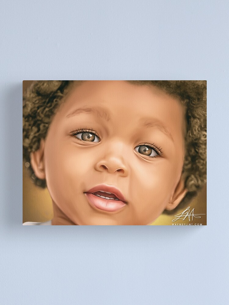 Thumbnail 2 of 3, Canvas Print, "Little Hazel" Digital Oil designed and sold by wayneflint.