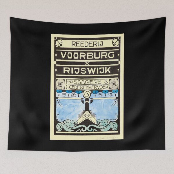 Aperçu de l'œuvre retro classic Reederij Voorburg Rijswijck poster créée et vendue par CorasPosters.