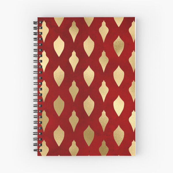 Item preview, A Christmas gold foil ornament on a red background design designed and sold by AnnieHochmann.