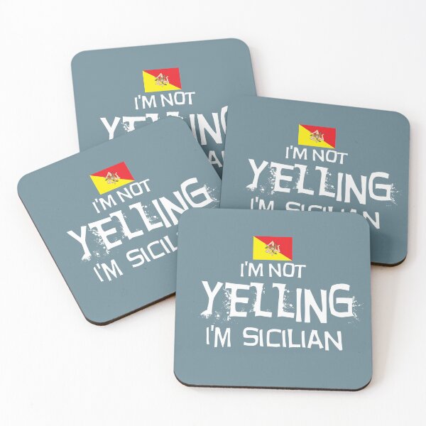 Item preview, Sicily Flag I'm not yelling I'm Sicilian  - Flag of Sicily designed and sold by obedtheartist.