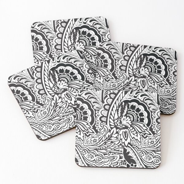 Item preview,  depicting leaves in black and white designed and sold by 42youbest.