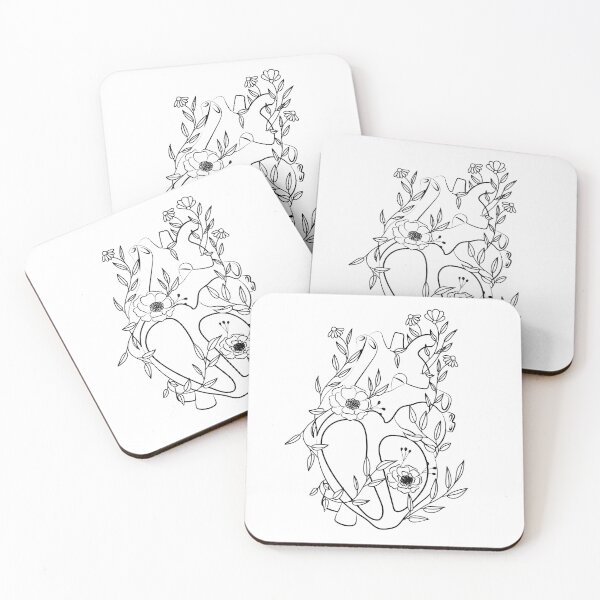 Item preview, Heart Art Flowers designed and sold by Tinteria.