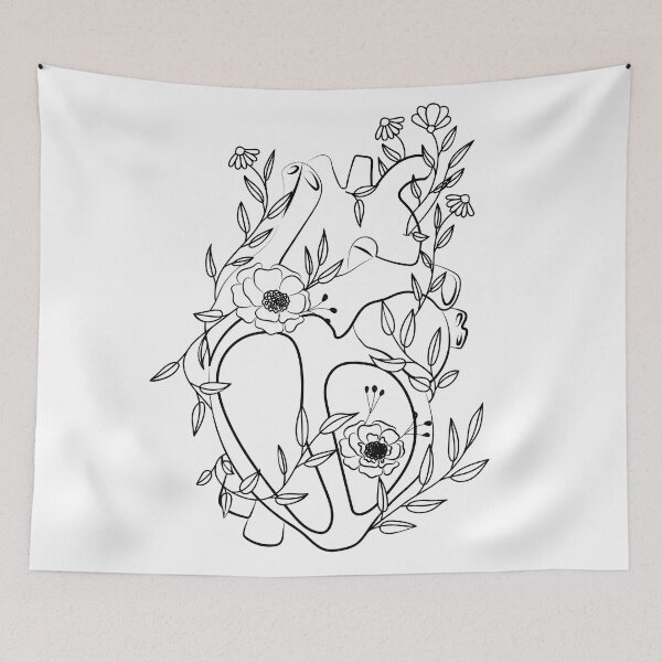 Item preview, Heart Art Flowers designed and sold by Tinteria.