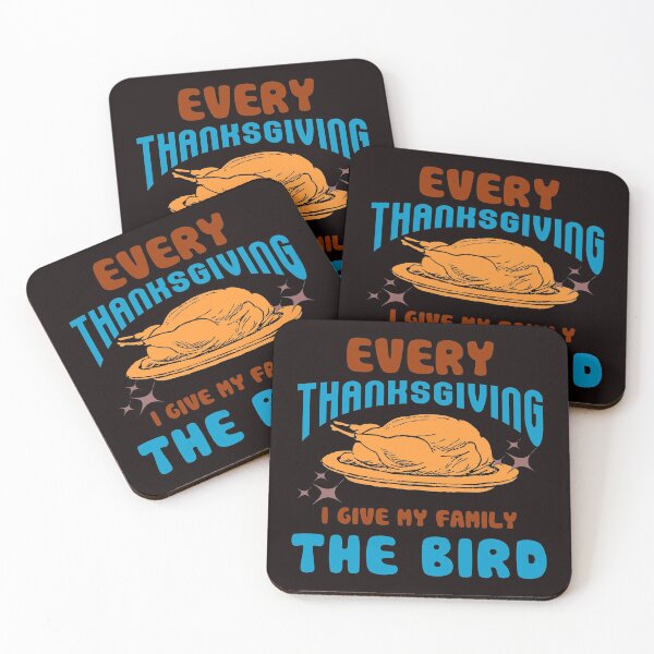 Item preview, Every Thanksgiving I Give My Family The Bird - Funny Turkey in Plate and Thanksgiving Meme Text Effects Gift designed and sold by leo121687.