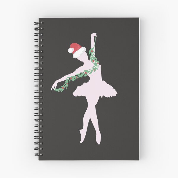 Item preview, Festive Ballerina With Santa Hat And Holly Swag designed and sold by SharksOnShore.
