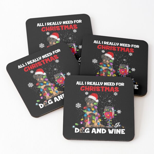 Item preview, All I Really Need For Christmas Dog and Wine designed and sold by Nrlifecreations.