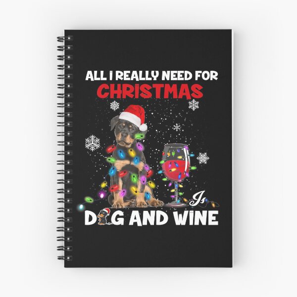 Item preview, All I Really Need For Christmas Dog and Wine designed and sold by Nrlifecreations.
