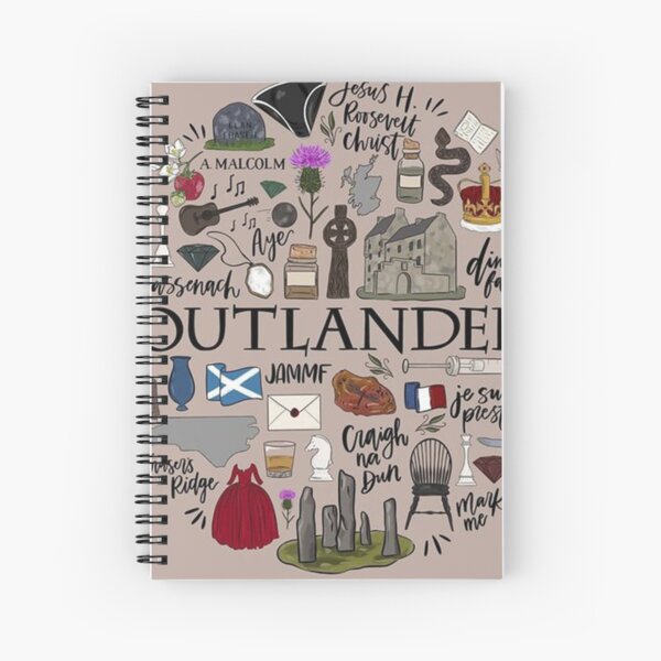 Outlander in Typography Spiral Notebook