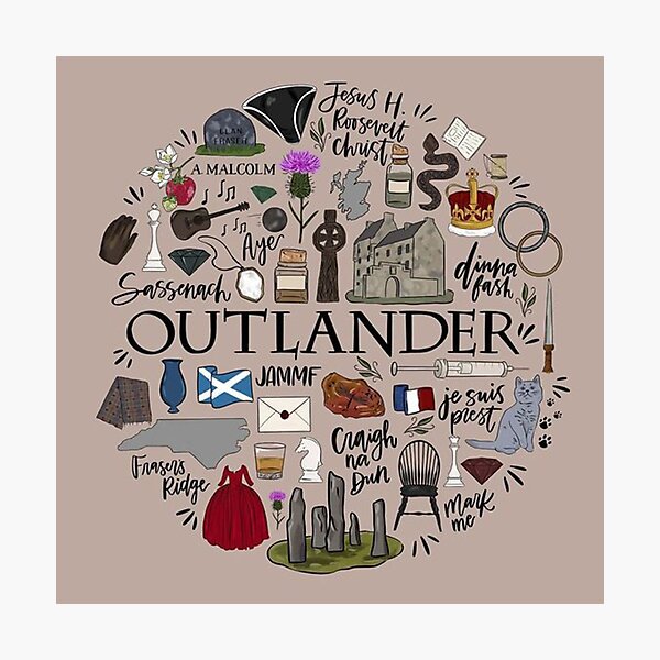 Outlander in Typography Photographic Print