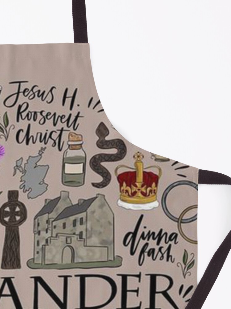 Alternate view of Outlander in Typography Apron