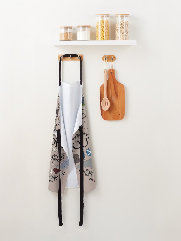 Alternate view of Outlander in Typography Apron