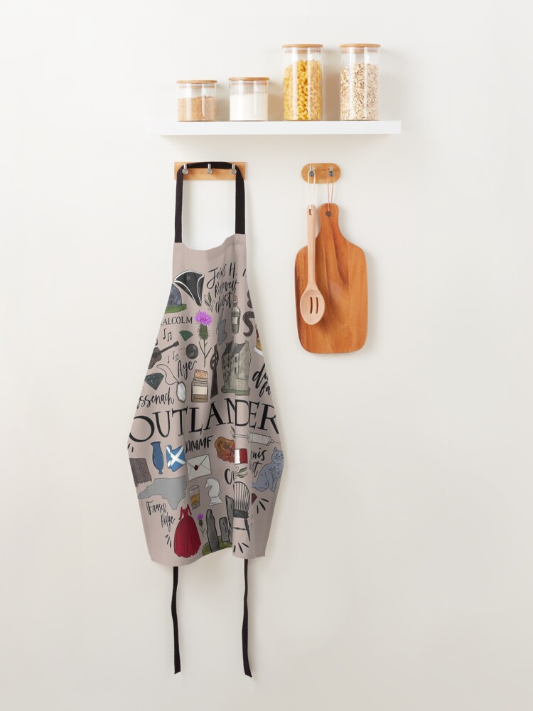 Alternate view of Outlander in Typography Apron
