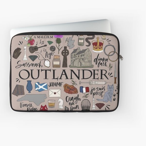 Outlander in Typography Laptop Sleeve
