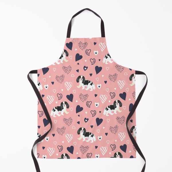 Item preview, Love Black and White Cavalier King Charles Spaniel - Pink designed and sold by Lulupainting.