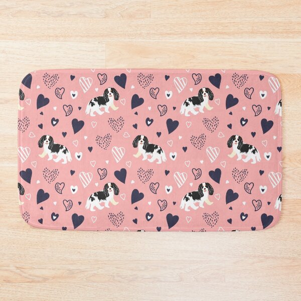 Item preview, Love Black and White Cavalier King Charles Spaniel - Pink designed and sold by Lulupainting.