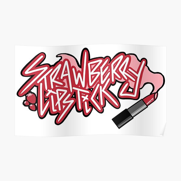"Strawberry lipstick" Poster by Polaroxd Redbubble