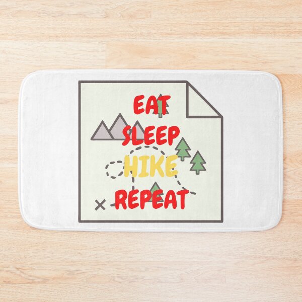 Artikelvorschau, Eat Sleep Hike Repeat Map entworfen und verkauft von LuckyKermit.