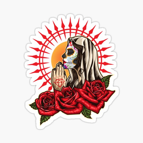 Pegatina «Orando Santa Muerte - La Calavera Catrina» de anziehend | Redbubble Pegatina «Orando Santa Muerte - La Calavera Catrina» de anziehend | Redbubble